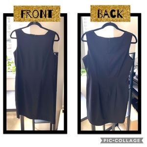 AB Studio Black Sleeveless Sheath Dress